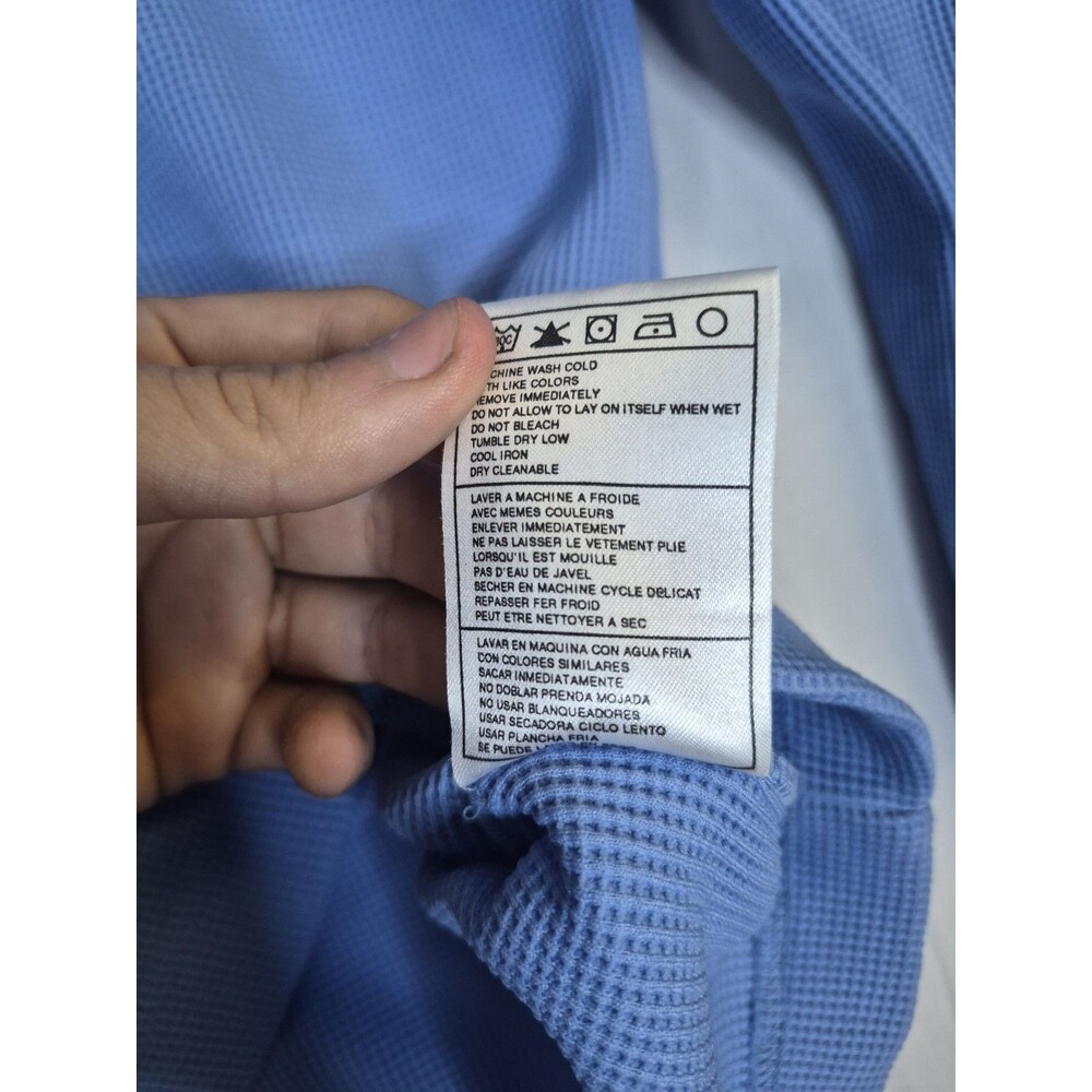 Air Jordan Waffle Knit Shirt Mens Size 2XL Light Blue Pullover Y2K Grail Nike - Picture 10 of 13